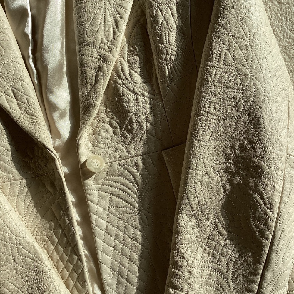Wilsons Leather Cream Stitch Detail Fully Lined Leather Jacket - Picture 8 of 11